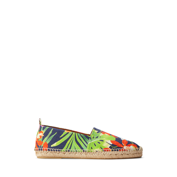 Espadrilles Bosworth fleuries en lin Purple Label en 1