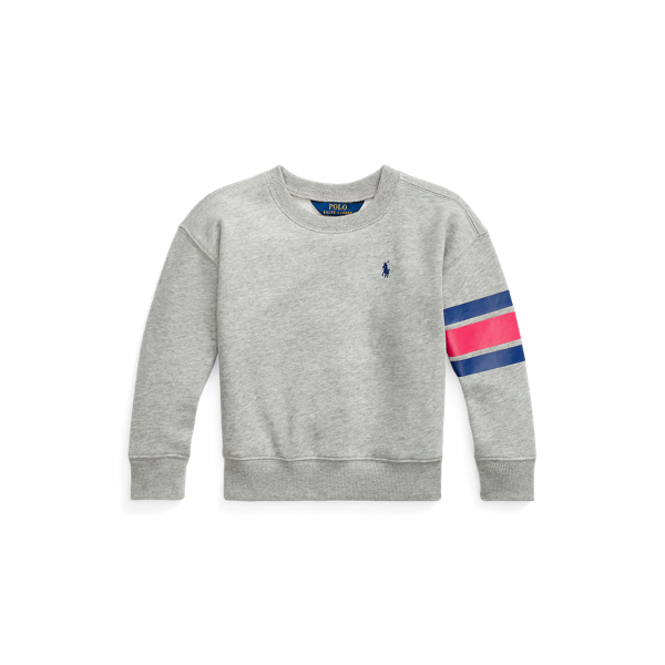 Logo Striped Fleece Sweatshirt