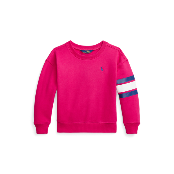 Logo Striped Fleece Sweatshirt