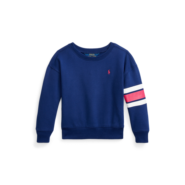 Logo Striped Fleece Sweatshirt