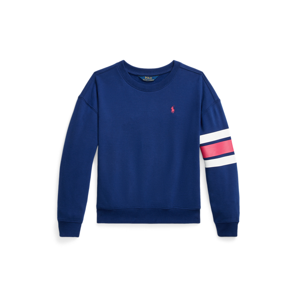 Logo Striped Fleece Sweatshirt