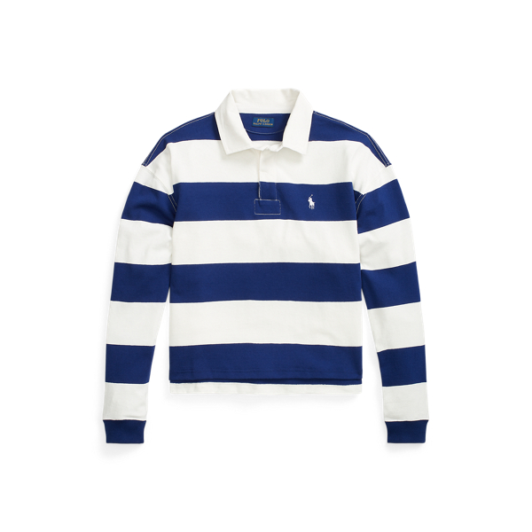 Cotton Cropped Rugby Shirt Polo Ralph Lauren 1