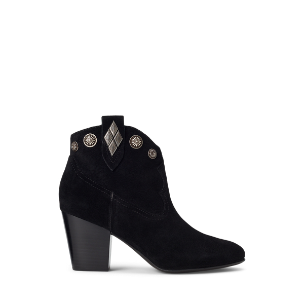 Mazie Suede Studded Western Bootie