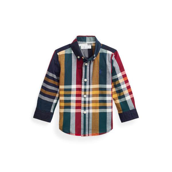 Plaid Cotton Poplin Shirt