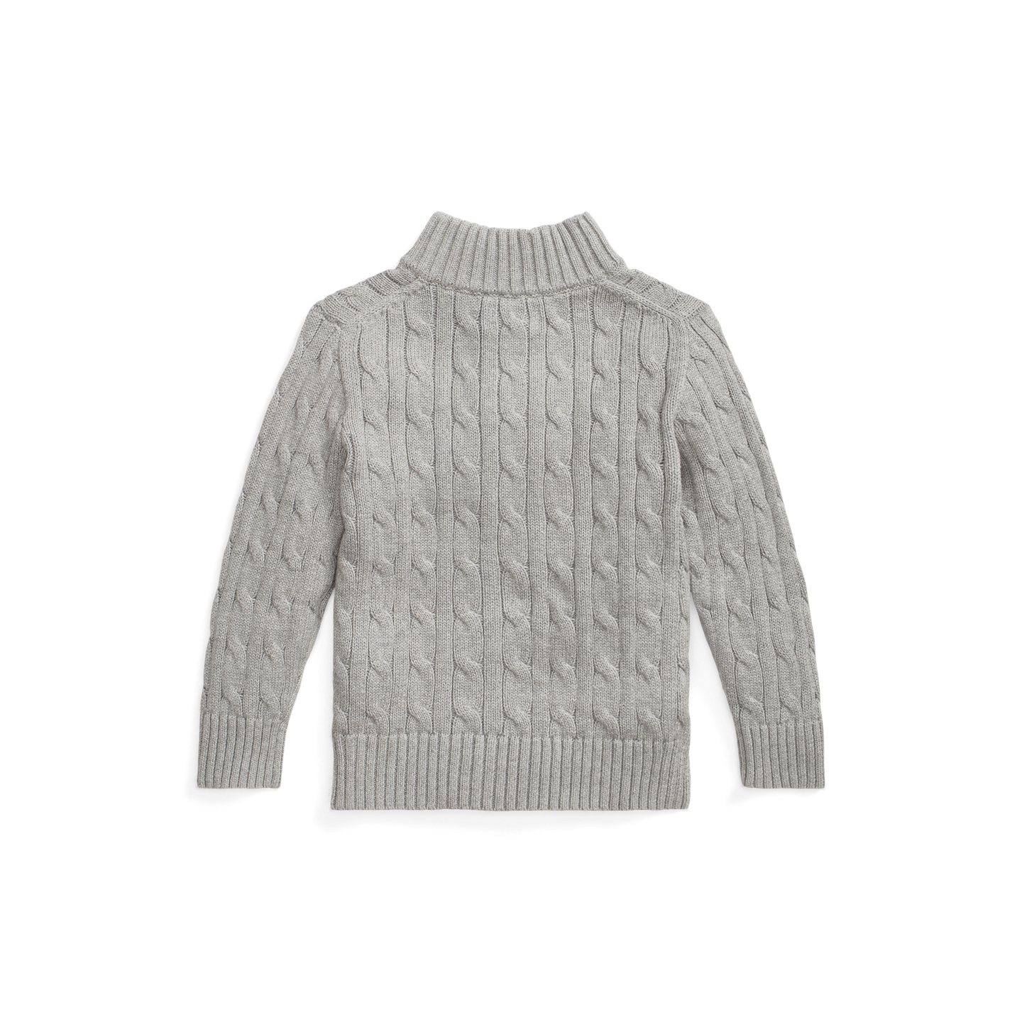 Детский свитер Ralph Lauren Cable-Knit Cotton Quarter-Zip, цвет: Меланжевый — фото 1