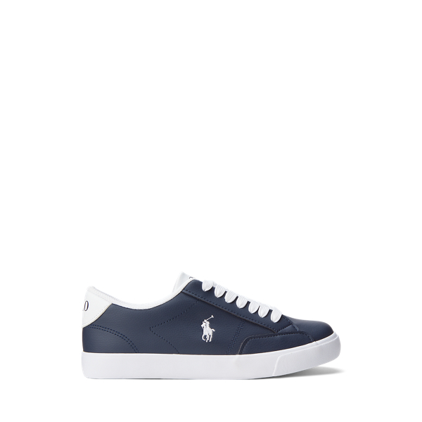 Theron Faux-Leather Low-Top Trainer