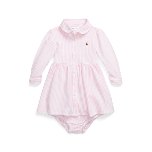 Striped Knit Oxford Dress &amp; Bloomer