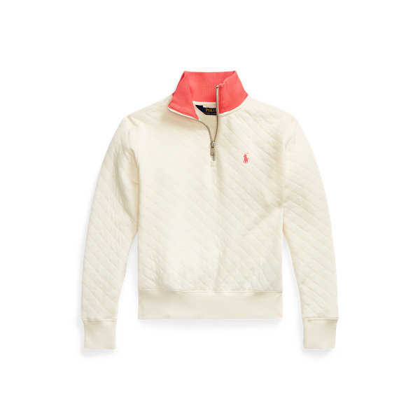 Pullover in misto cotone trapuntato
