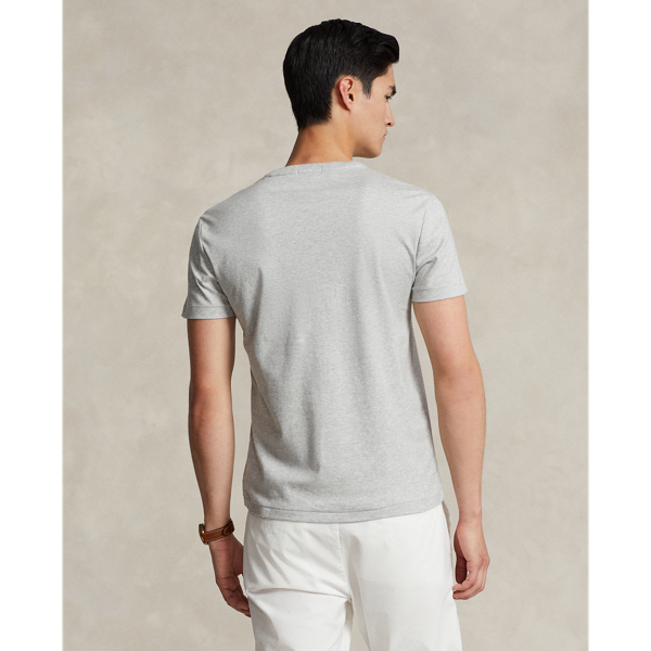 Weiches Custom-Slim-Fit T-Shirt Polo Ralph Lauren in Fr&uuml;hlings-Grau meliert 4