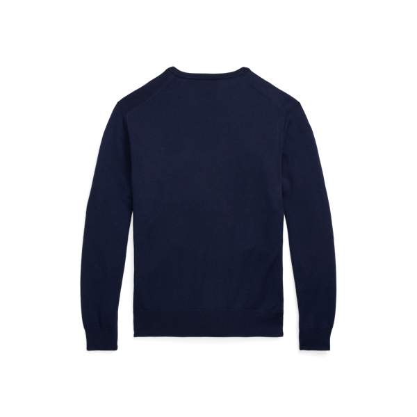 Washable Wool V-Neck Sweater Polo Ralph Lauren in J&auml;ger-Navy 2