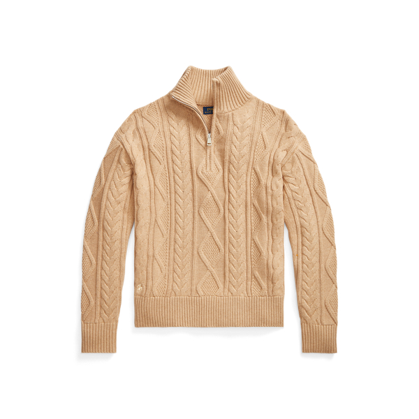 Cable-Knit Quarter-Zip Pullover Polo Ralph Lauren 1