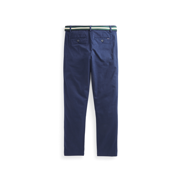 Pantalon chino skinny stretch ceintur&eacute; Boys 6-14 Years en Marine raffin&eacute; 2