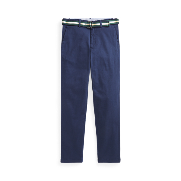 Refined Navy Belted Stretch Skinny Chino Trouser Boys 6-14 Years 1