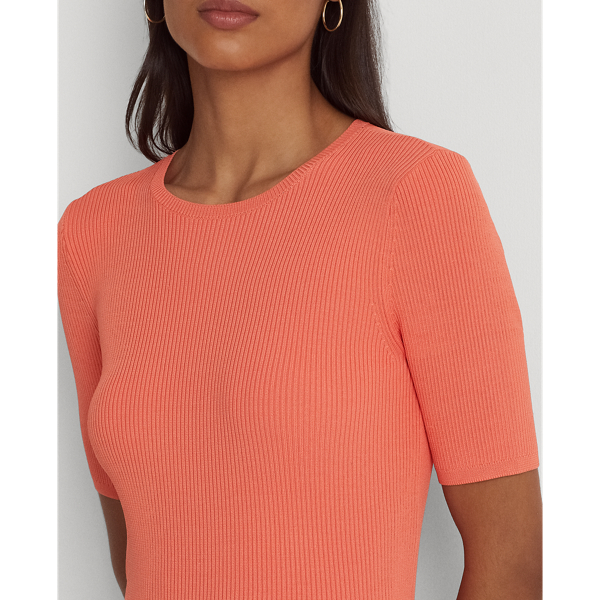 Kurzarmpullover Lauren in Backbord-Koralle 6