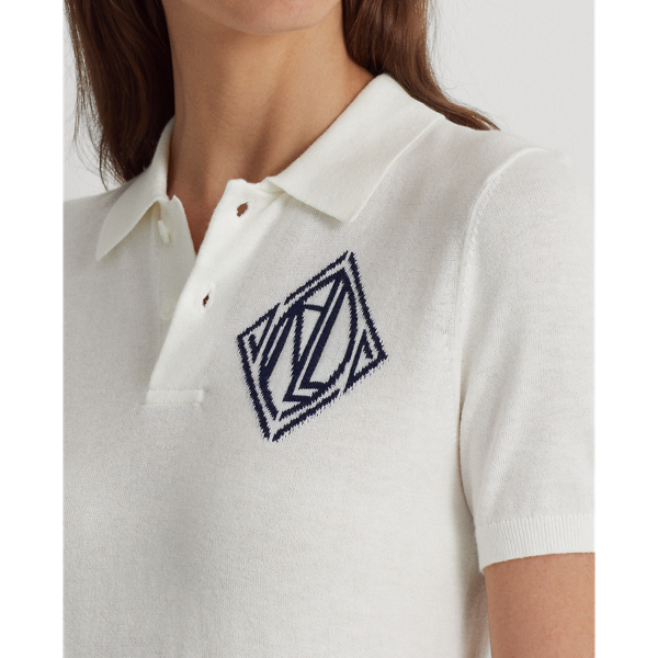White Jersey Polo Shirt Lauren 6