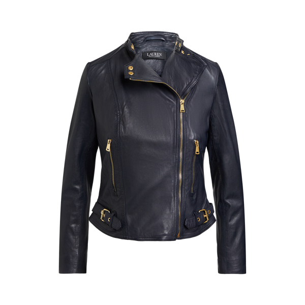 Tumbled Leather Moto Jacket