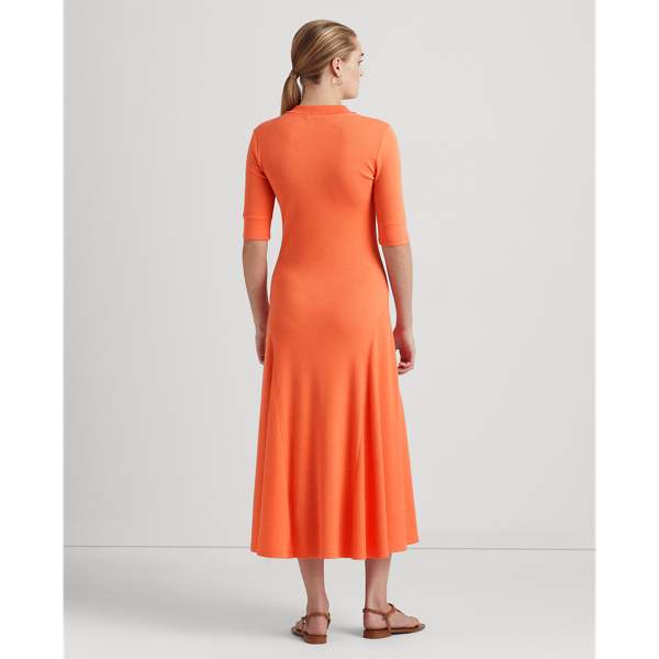 Polokleid aus Baumwollmischung Lauren in Backbord-Koralle 5
