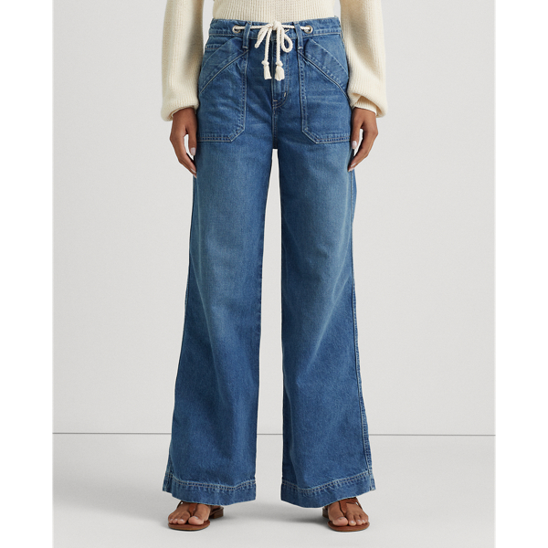 Jeans mit weitem Bein Lauren in Rangeland-Waschung 4