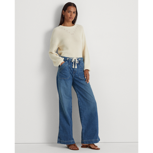 Jeans mit weitem Bein Lauren in Rangeland-Waschung 1