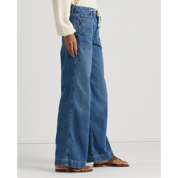 Jeans mit weitem Bein Lauren in Rangeland-Waschung 5