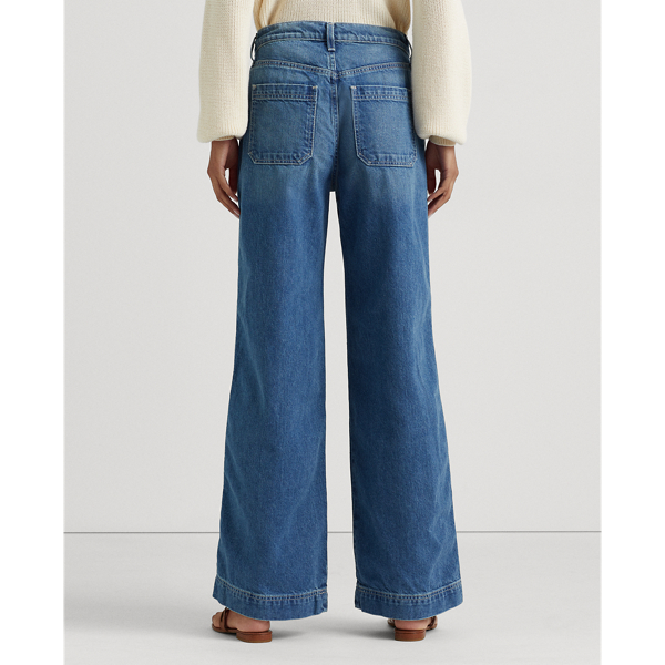 Jeans mit weitem Bein Lauren in Rangeland-Waschung 6