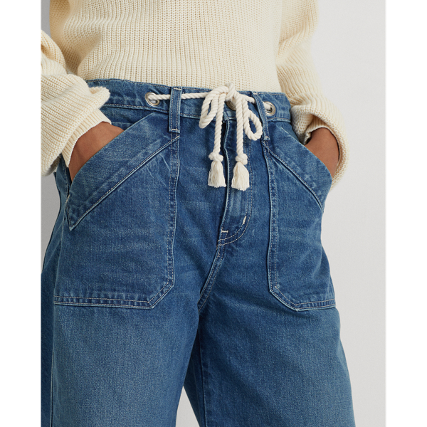 Jeans mit weitem Bein Lauren in Rangeland-Waschung 7