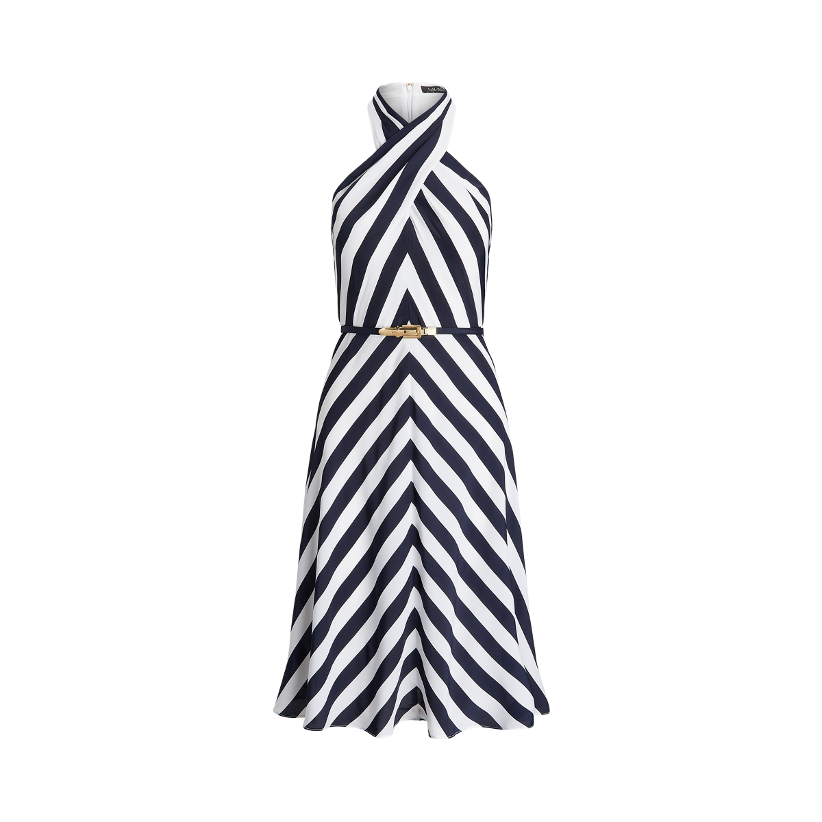 新作セール Ralph lauren 美ライン Striped Halter Dress Striped Crepe Halter Dress