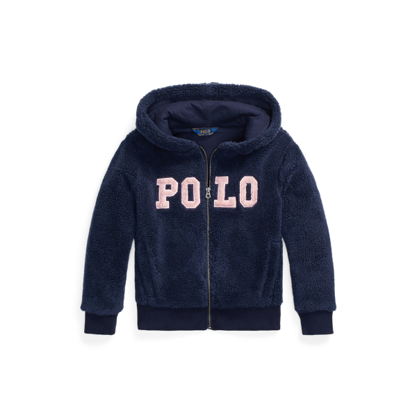 Logo Teddy Fleece Full-Zip Hoodie