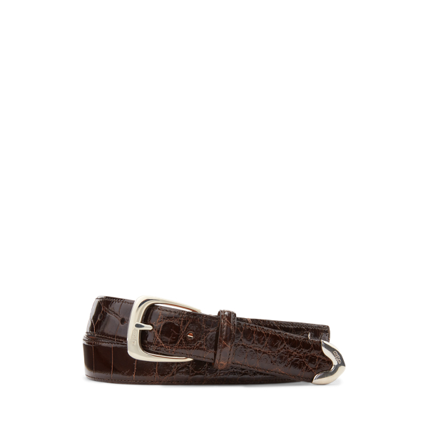 Silver-Buckle Alligator Belt