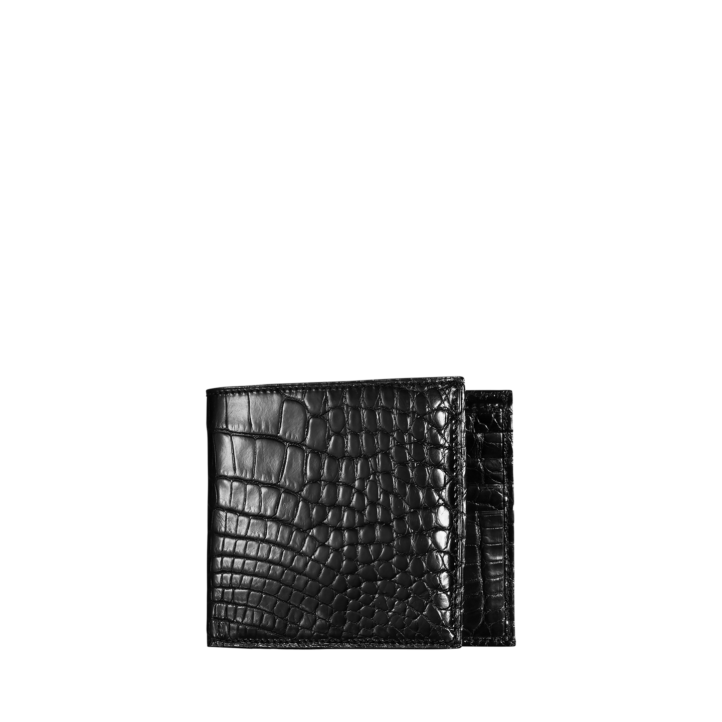Мужской кошелёк Ralph Lauren Alligator Billfold Wallet, цвет: Чёрный — фото 2
