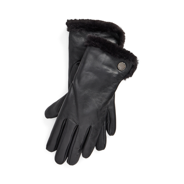 Black Sheepskin Tech Gloves Lauren 1