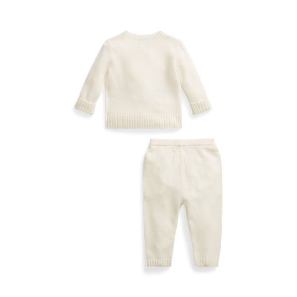 Set mit Pullover mit Polo&nbsp;Bear und Hose Baby Boy in Warmes Wei&szlig; 2