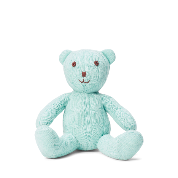 Turquoise Small Cable Cashmere Bear Baby 2