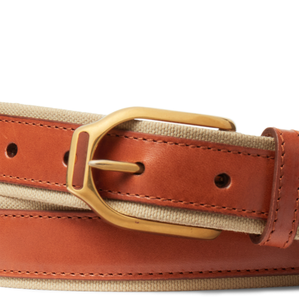 Welington Leather Canvas Belt for Men Ralph Lauren IN