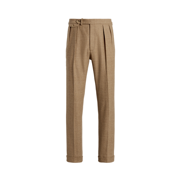 Gregory Glen Plaid Wool Tweed Trouser Purple Label 1