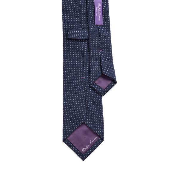 Cravate &agrave; petits points Purple Label en Marine 2