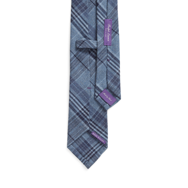 Cravate &eacute;cossaise en serg&eacute; de coton Purple Label en Bleu ardoise 2