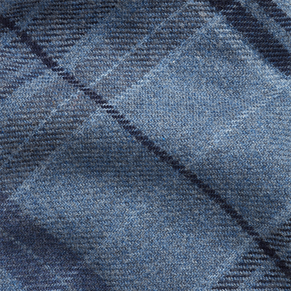 Cravate &eacute;cossaise en serg&eacute; de coton Purple Label en Bleu ardoise 3