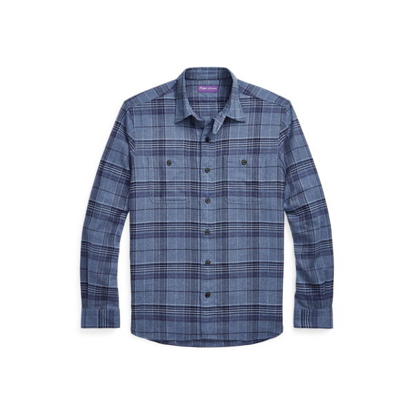 Camicia scozzese in twill spazzolato Purple Label in 1