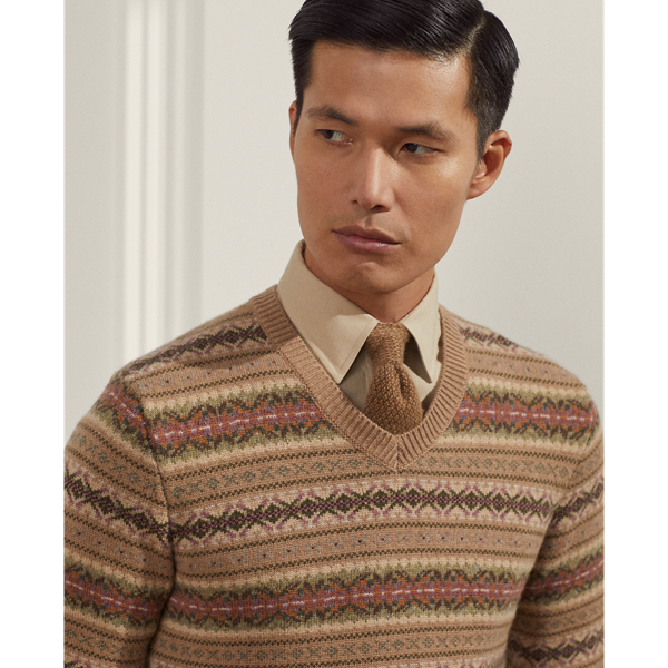 Wollpullover mit Fair-Isle-Muster Purple Label in Bedford-Fair-Isle 6