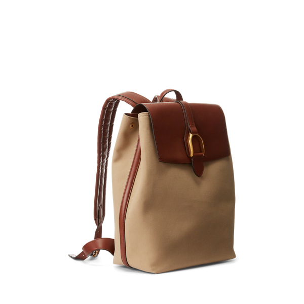 Creta Welington Canvas &amp; Calfskin Backpack Purple Label 3