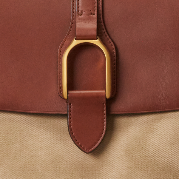 Creta Welington Canvas &amp; Calfskin Backpack Purple Label 6