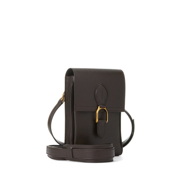 Bolso para m&oacute;vil Welington de piel Purple Label en Luggage Brown 3