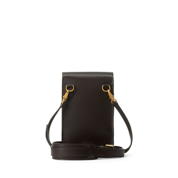 Bolso para m&oacute;vil Welington de piel Purple Label en Luggage Brown 4