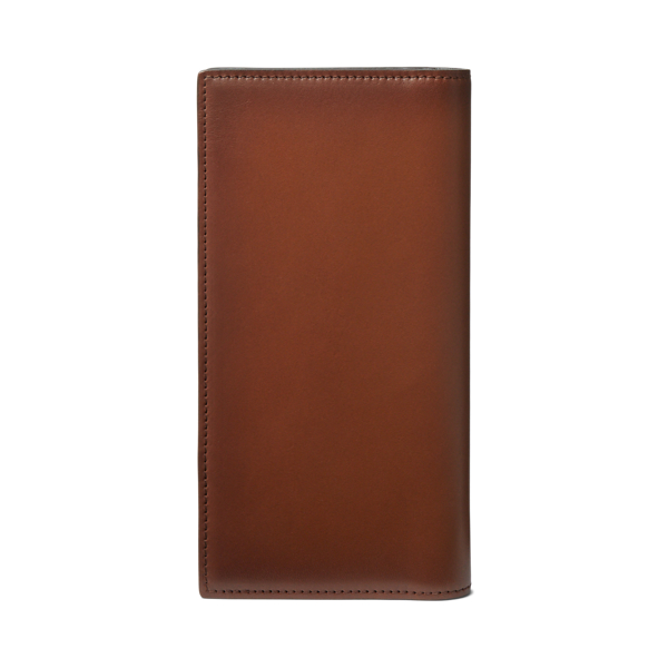 Chestnut Burnished Leather Continental Wallet Purple Label 2