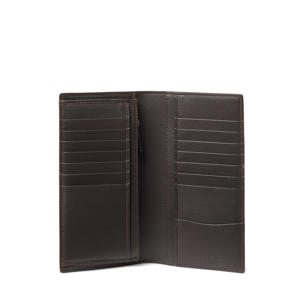 Chestnut Burnished Leather Continental Wallet Purple Label 3
