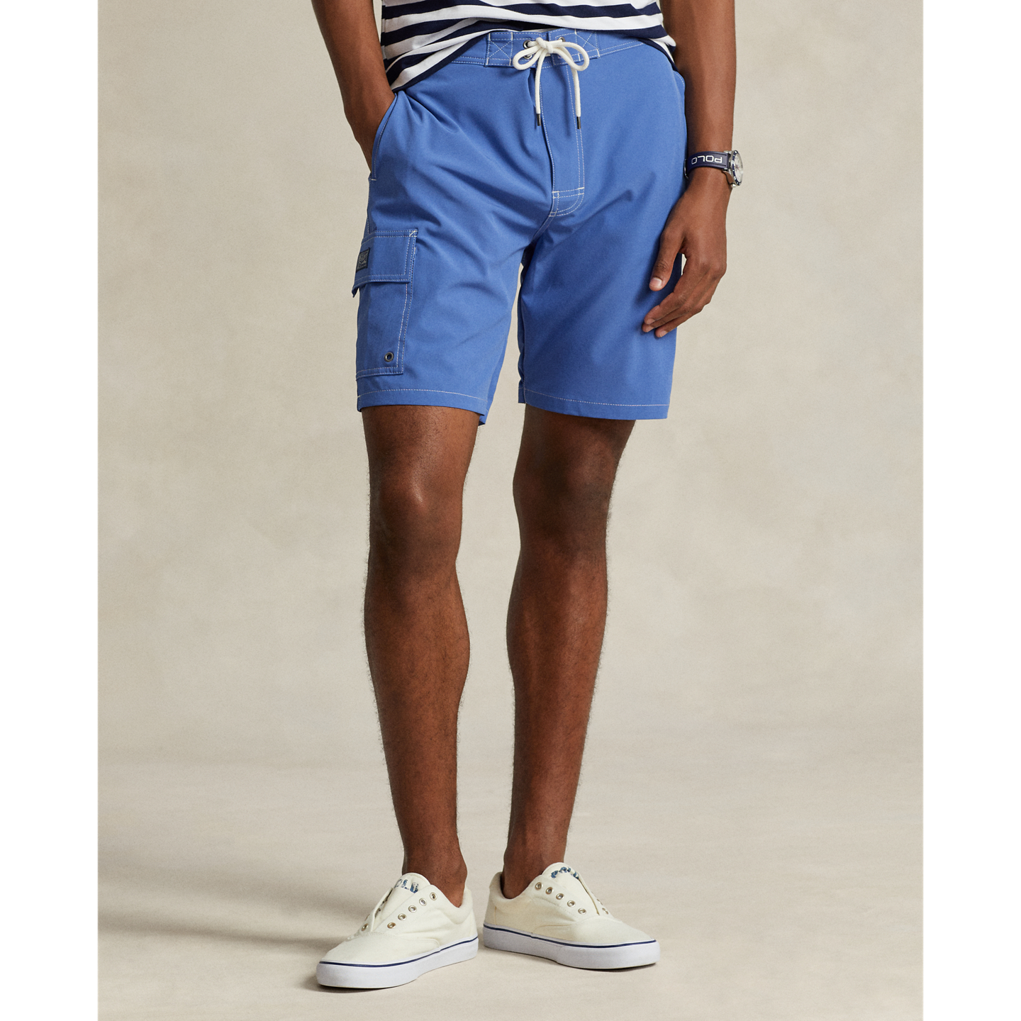 Мужские плавки-шорты Ralph Lauren Kailua классического кроя 8.5 дюйма, цвет: Яркий синий — фото 1