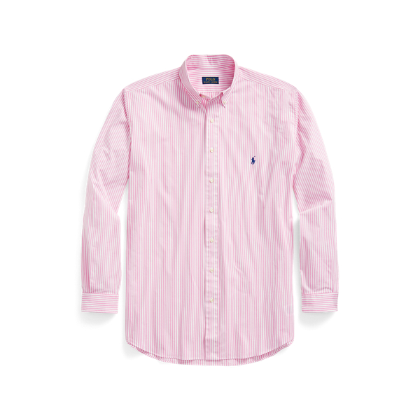 Chemise ray&eacute;e en popeline stretch