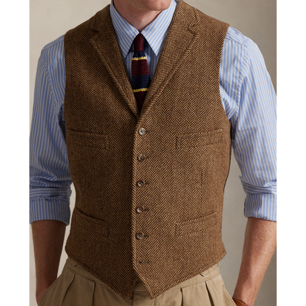 Wool Herringbone Waistcoat