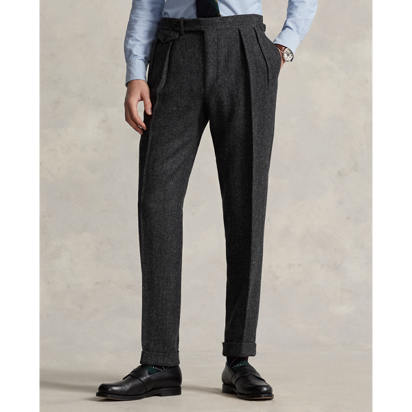 Charcoal Pleated Wool Twill Trouser Polo Ralph Lauren 4